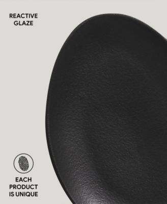 Stoneware Oval Dessert Plates, Set of 6