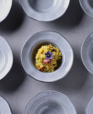 Stoneware Deep Rim Dessert Plates, Set of 4