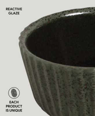 Stoneware Linhas Ramekins, Set of 6