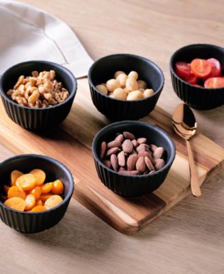 Stoneware Linhas Ramekins, Set of 6