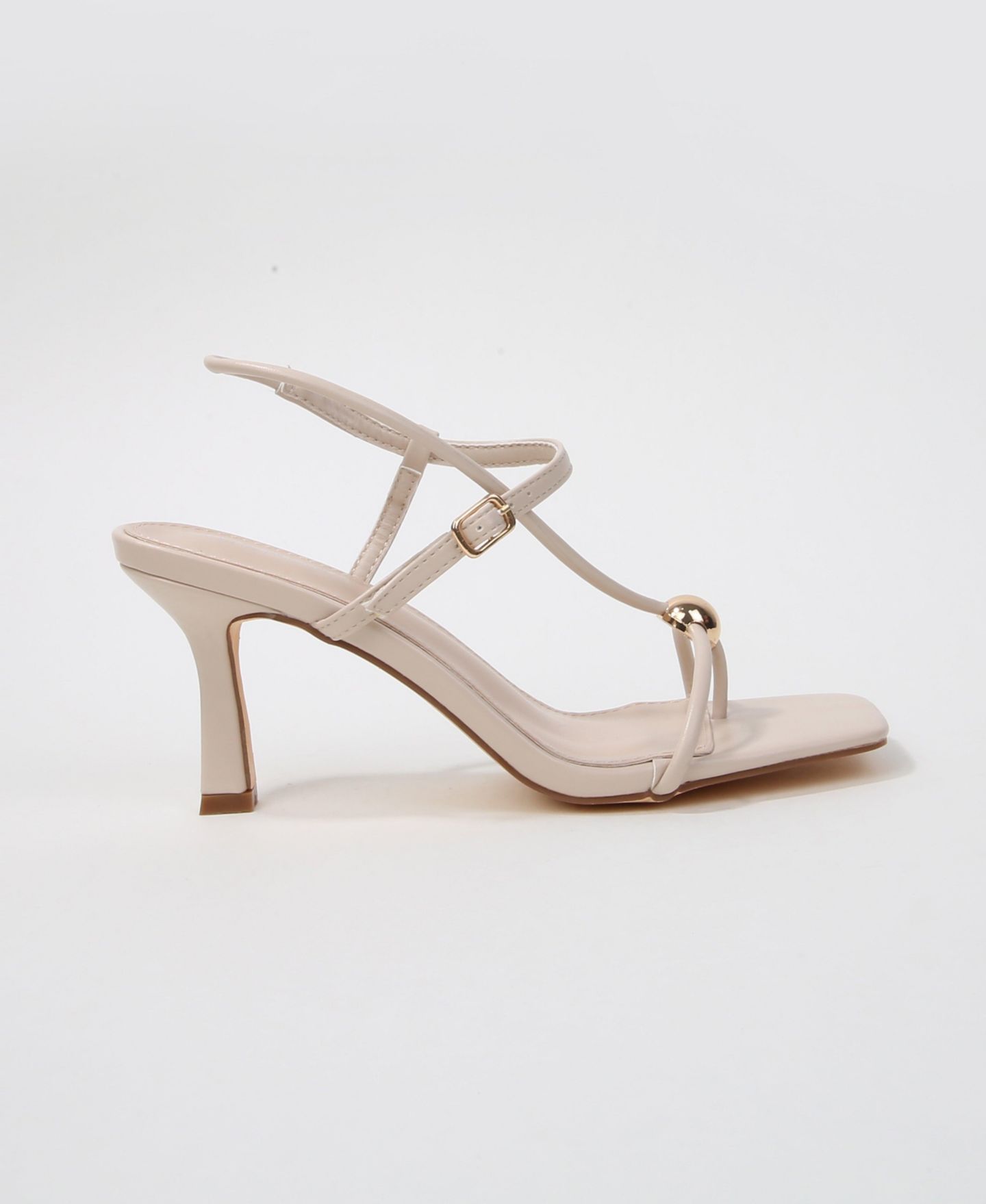 Женские сандалии BERNESS Hisako Dress Heeled Thong Sandal, цвет: Бежевый — фото 2