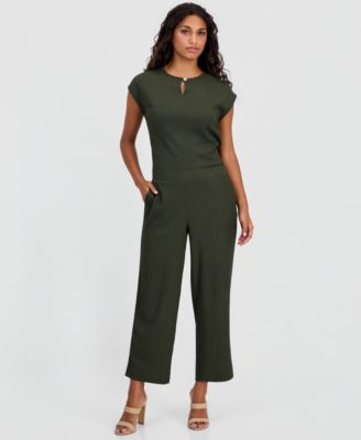 Petite Pebble-Texture Knit Pull-On Pants