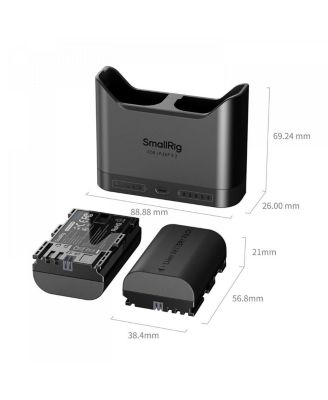 2x LP-E6P 18.1Wh 7.2V 2520mAh Camera Battery with Dual Charger