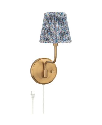 Ophelia  Warm Brass Plug-In Wall Sconce