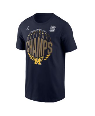 Men's Navy Michigan Wolverines 2026 NCAA Men's Basketball National Champions Locker Room T-Shirt