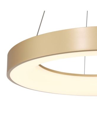 Cafferty Sanded Ring Pendant  Modern Dimmable LED Fixture for Dining Room Kitchen Island