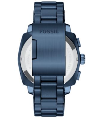 Men's Machine Chronograph Navy Stainless Steel Watch 44mm