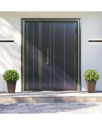 Set of 2 Square Taper Planters with Removable Inner Bucket and Self-Watering System