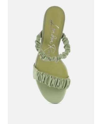 Qualie Ruched Strap Stiletto Heel Sandals