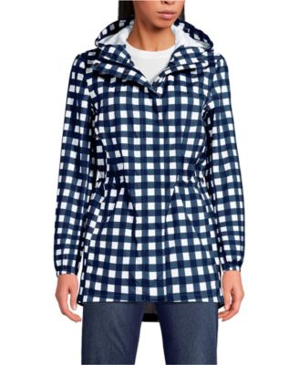 Women's Print Waterproof Hooded Packable Raincoat
