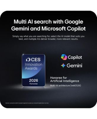 OLED77G6WUA 77" Evo G6 Series OLED 4K Smart TV (2026)