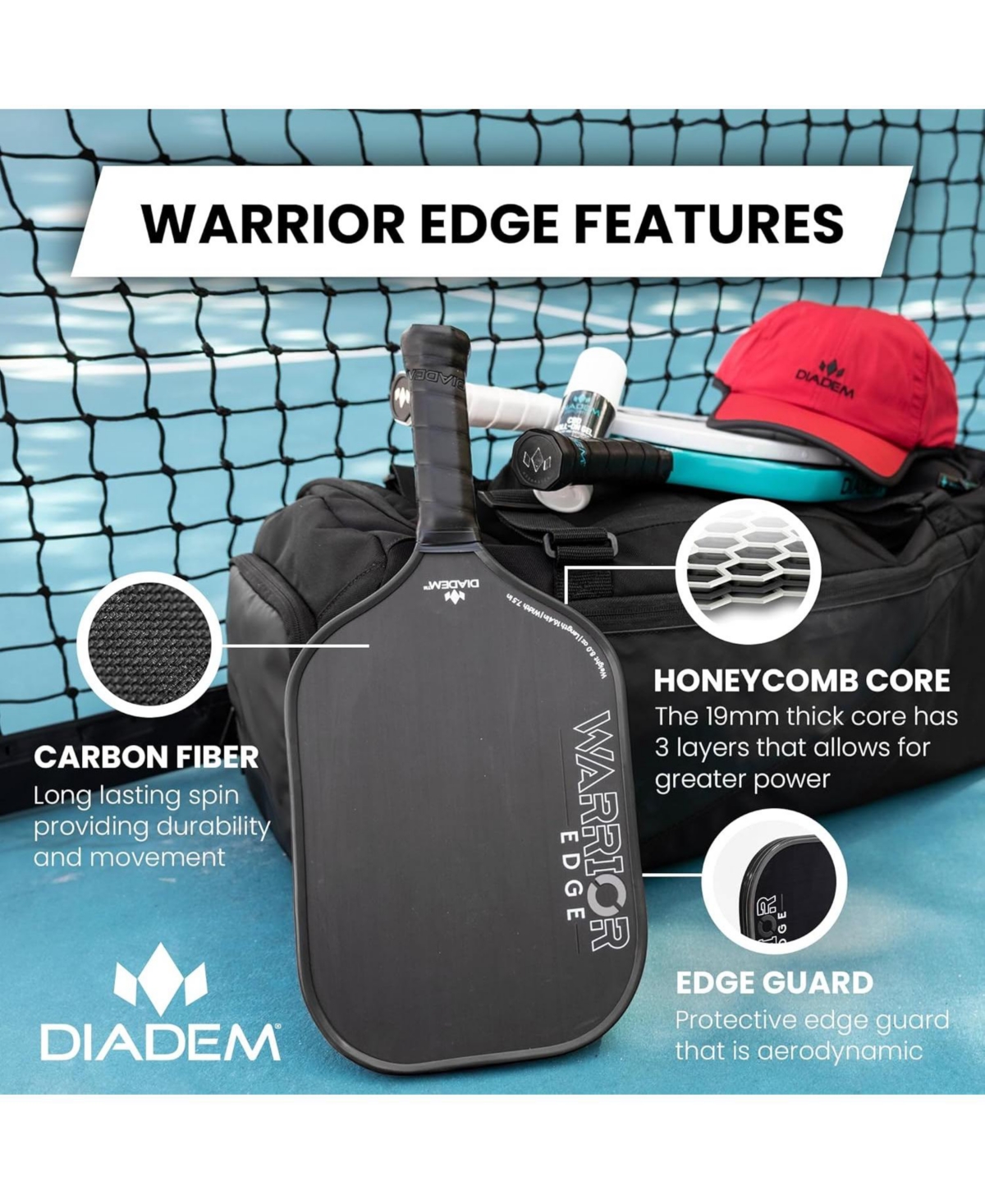 Diadem Warrior Edge Pickleball Paddle