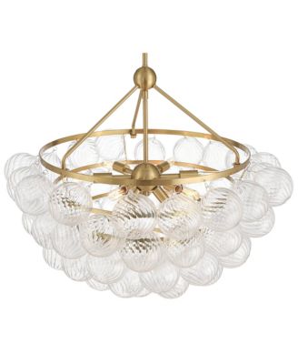 Possini Euro Albaro 27"W Fluted Glass 9-Light Pendant Light