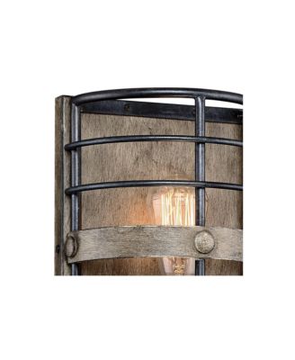 Lexi Rustic Farmhouse Industrial Wall Light Sconce Oil Rubbed Bronze Hardwire 8" Fixture for Bedroom Bathroom Vanity Reading House