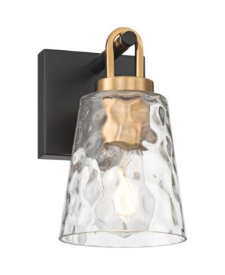 Possini Euro Shadia 9" High Brass Water Glass Wall Sconce