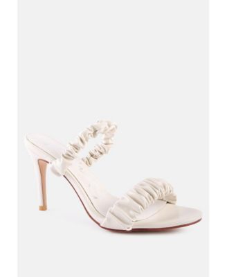 Qualie Ruched Strap Stiletto Heel Sandals