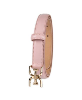 Women's Ultra Skinny Double-E Logo Plaque Buckle Belt