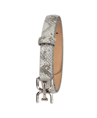 Women's Ultra Skinny Double-E Logo Plaque Buckle Belt