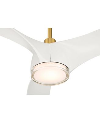 60" Artistry Soft Brass LED Damp Ceiling Fan