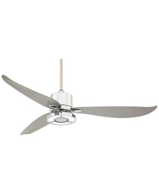 56" Possini Vengeance Chrome LED Ceiling Fan with 18" Downrod