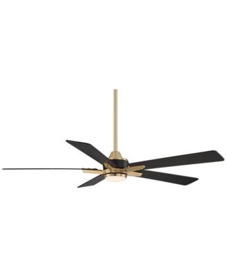 52" Vegas Nights Brass LED Ceiling Fan with 18" Downrod