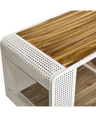 Zeus and Ruta 55.12" Spacious Glass Cat House with Tempered Glass for Living Room, Hallway, Study and Home