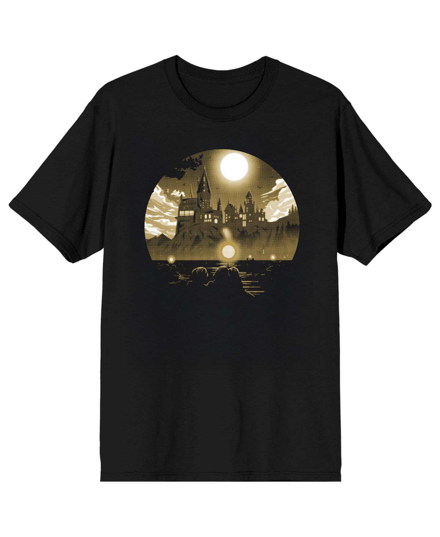 Мужская футболка Harry Potter Hogwarts First Year Half-Tone Crew Neck Short Sleeve, цвет: Чёрный — фото 1
