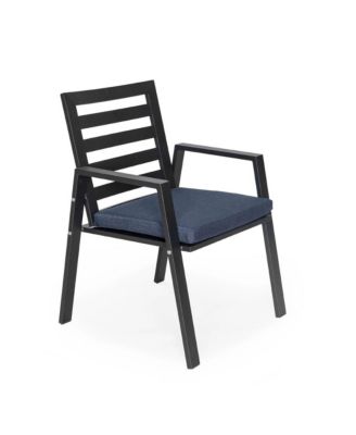 Chelsea Outdoor Dining Armchair - Modern Patio Chair with Aluminum Frame, Weather Resistant UV-Protected Cushions Olefin Fabric.