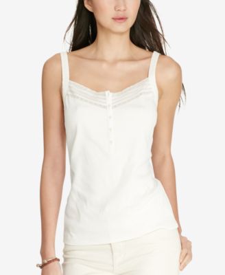 Lauren Ralph Lauren - Lace-Trimmed Tank Top
