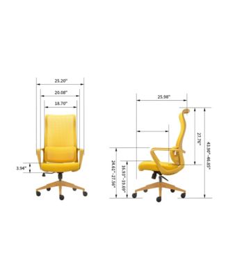 Ergonomic Office Chair, Mesh Breathable High Back Computer Chair with Adjustable Lumbar Support, Foam Seat Cushion for Home Office
