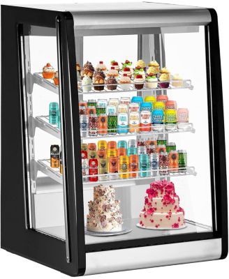 Countertop Refrigerated Display 5.2 Cu.Ft/146L Commercial Cake Display Refrigerator with Digital controller, LED display, LED Lighting