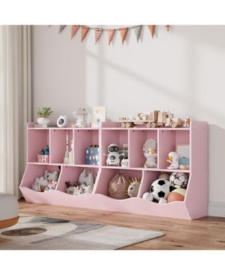 Toy Bookshelf and Bookcase, Multi Shelf with Cubby Organizer Cabinet for Storage Books and Toys, for Bedroom, Playroom, Hallway