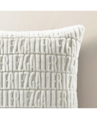  Carved Faux Fur Pillow