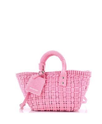 Pre-Owned Balenciaga XS Bistro Panier Bag Woven Denim - Macy's