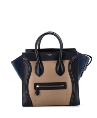 Mini Tricolor Luggage Bag Leather