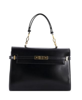 Medium Manhattan Top Handle Flap Bag Leather