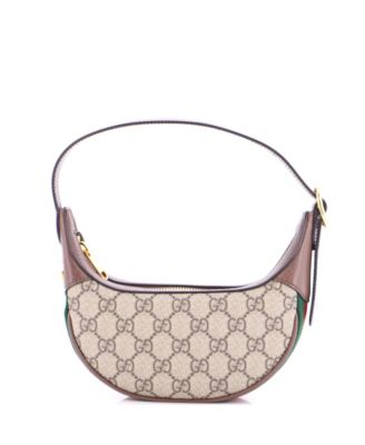 Pre-Owned Gucci Mini Ophidia Half Moon Bag GG Coated Canvas - Macy's