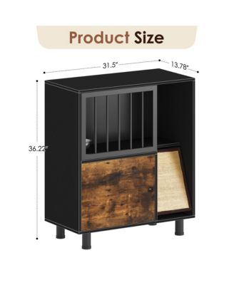 Zeus and Ruta Cat Feeding Station with Scratching Board Locker Storage Vintage Design