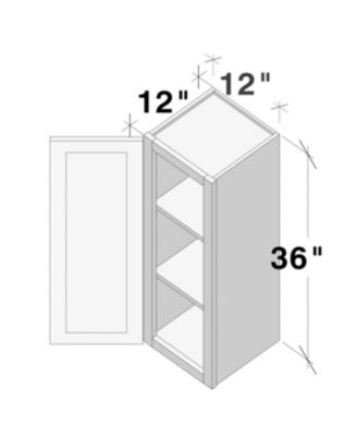 W12" x H36" Full Overlay Glass Cabinet Door for Custom Wall Cabinetry