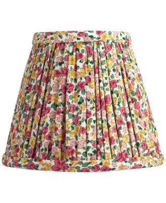 Nelle 3 1/2" Top x 6" Bottom x 5" High x 5" Slant Print Lamp Shade Replacement Set of 6 Red Yellow Floral Clip On Candelabra