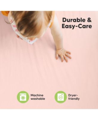 Mini Crib Sheets for Baby Girls, Boys, 2-Pack Soothe Pack and Play Sheets Fitted, Pack N Play Mattress Sheet