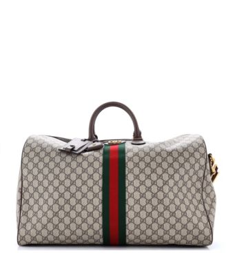 Large Ophidia Convertible Boston Bag GG Coated Canvas