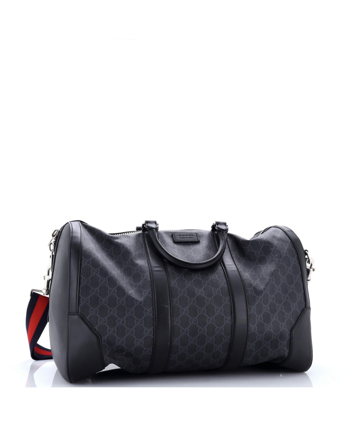 Pre-Owned Gucci Medium Convertible Duffle Bag Gg Coated Canvas