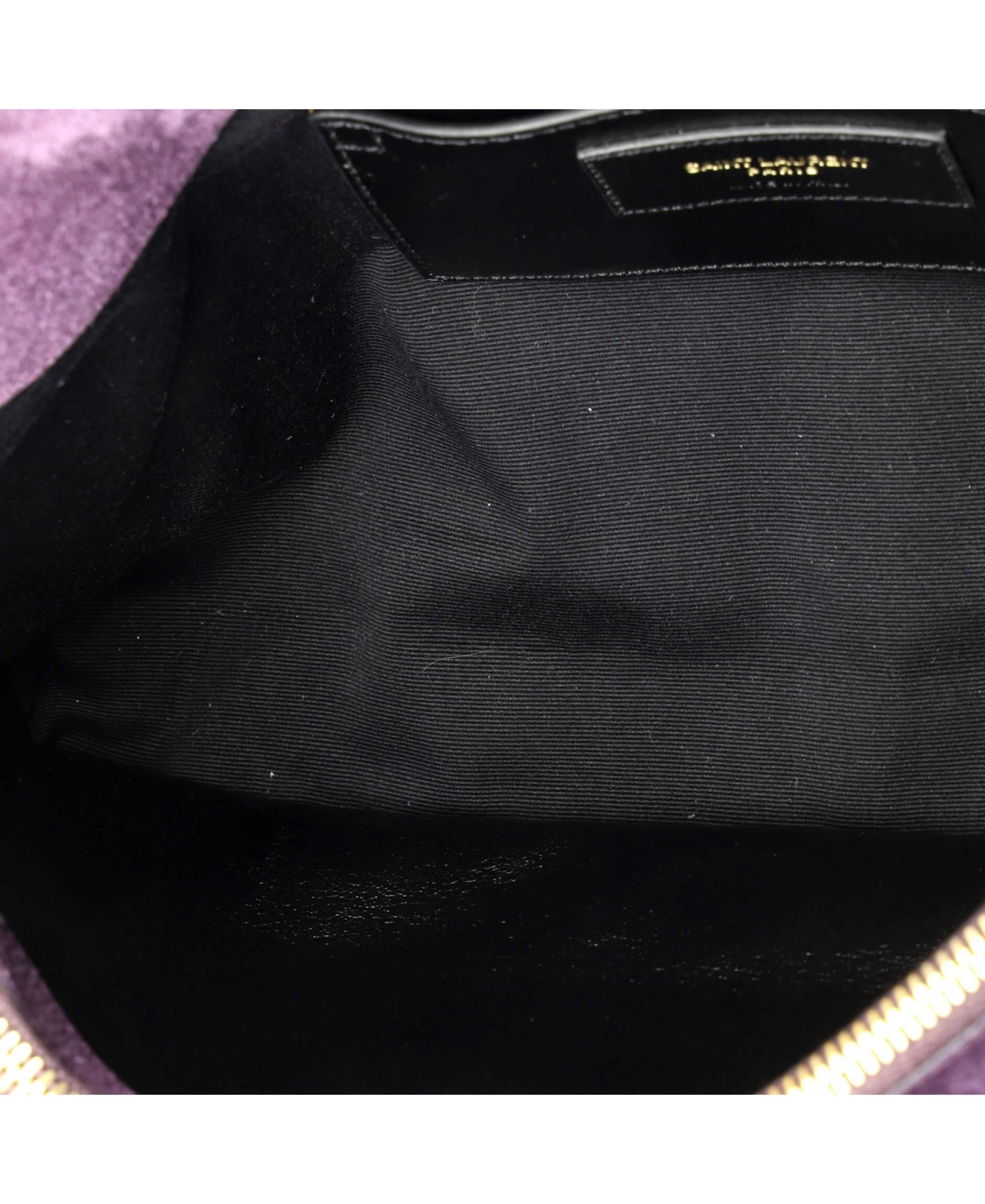 Pre-Owned Saint Laurent Large Classic Monogram Slouchy Envelope Satchel Quilted Suede