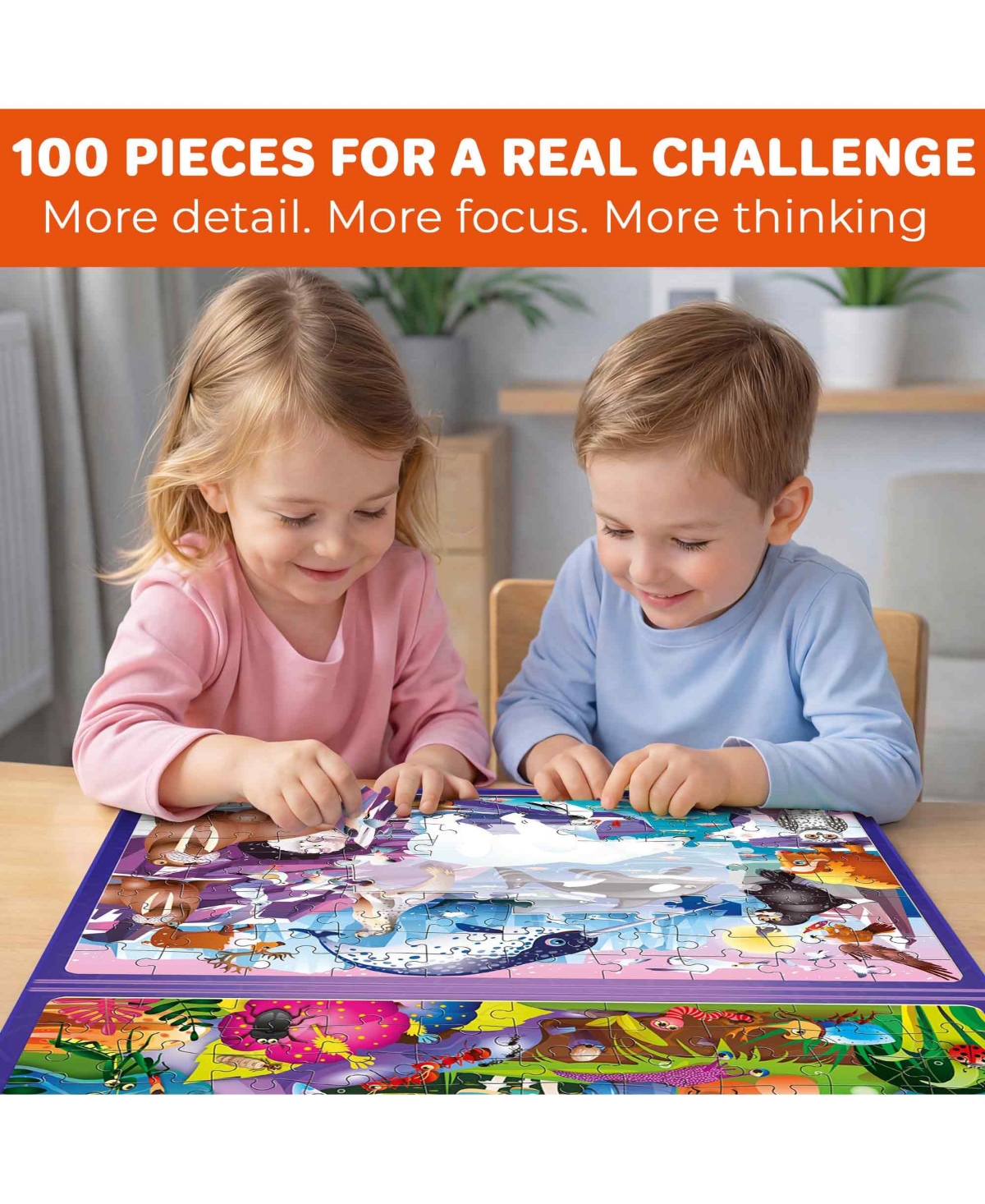 Quokka Magnetic Puzzles for Kids Ages 4-6 - 100 Pcs Puzzle Book Toddlers 3-5