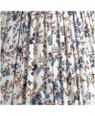 Nelle 3 1/2" Top x 6" Bottom x 5" High x 5" Slant Print Lamp Shade Replacement Set of 6 Cream Floral Clip On Candelabra
