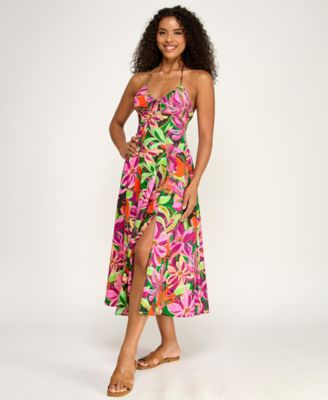 flare sun dress S Blue Fit And Flare Maxi Dress main image 0