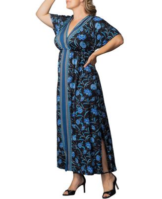 Plus Size Wanderlust Border Print Maxi Dress
