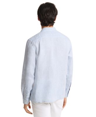 Men's Linen Classic-Fit Long-Sleeve Button Up Shirt