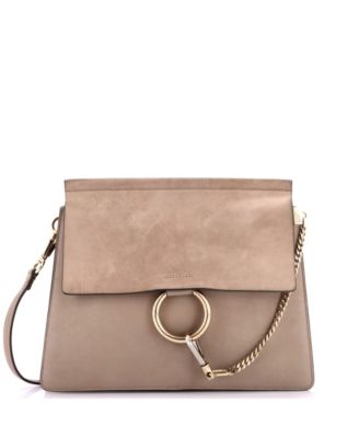 Medium Faye Shoulder Bag Leather and Suede